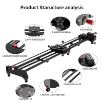 GVM Camera Slider Motorized, 120cm Camera Slider Dolly Rail s ovládáním APP, motorizované časosběrné snímání a nahrávání videa F