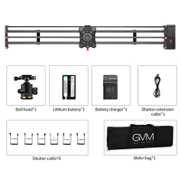 GVM Camera Slider Motorized, 120cm Camera Slider Dolly Rail s ovládáním APP, motorizované časosběrné snímání a nahrávání videa F