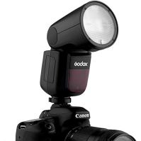 Sada kulatého blesku Godox V1C pro Canon - kulatá hlava blesku 2,4 G HSS 1/8000S TTL, doba nabíjení 1,5 s, lithiová baterie 2600