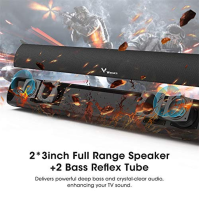 Soundbar Winnes pro televizory, Soundbar se subwooferem, 80W 28" Bluetooth TV a PC Soundbar Nastavitelné basy, DSP technologie s