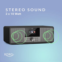 XORO HMT 600 V2 - All-in-One Internetradio mit WLAN, CD-Player, DAB+/FM Radio, Bluetooth, Podcast, USB MP3 Mediaplayer, Spotify 