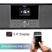 XORO HMT 600 V2 - All-in-One Internetradio mit WLAN, CD-Player, DAB+/FM Radio, Bluetooth, Podcast, USB MP3 Mediaplayer, Spotify 