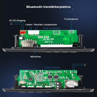 Elektronika Bluetooth reproduktor s FM rádiem DIY pájecí sada, projekt hudebního přehrávače na dálkové ovládání s barevnými zvuk