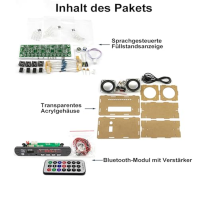 Elektronika Bluetooth reproduktor s FM rádiem DIY pájecí sada, projekt hudebního přehrávače na dálkové ovládání s barevnými zvuk