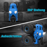 Dětské auto na dálkové ovládání, 1:16 monster truck s cool LED světly, 2,4 GHz RC auta pro kluky, dinosauří hračka dárek pro klu