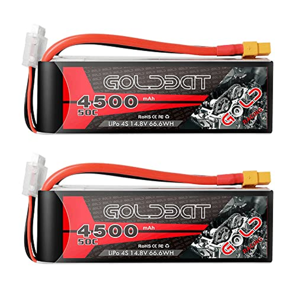 GOLDBAT 14,8V 50C 4500mAh 4S Lipo baterie s konektorem Deans a XT60 pro RC modely letadel kvadrokoptér dronů vrtulníků lodí RC z