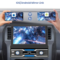 Autorádio s Androidem 1 Din s DAB Navi GPS 7palcový automaticky vysouvací dotykový displej autorádia s Bluetooth IOS/Android Mir