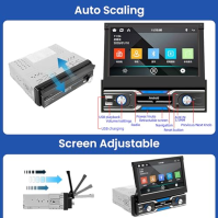 Autorádio s Androidem 1 Din s DAB Navi GPS 7palcový automaticky vysouvací dotykový displej autorádia s Bluetooth IOS/Android Mir