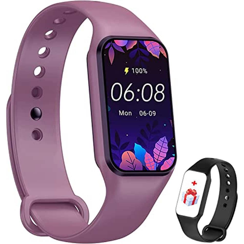 IOWODO Smartwatch Women Men Oximeter Heart Rate Sleep Pedometer Smartwatch s notifikacemi, SpO2, vodotěsné IP68 pro Android IOS 