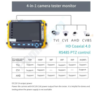 Tester CCTV Tester bezpečnostních kamer IV8W 5palcový TFT LCD 4 v 1 8MP AHD TVI 8MP CVI CVBS Koaxiální HD video monitor Podpora 