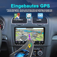 Kovanda Android autorádio pro VW Golf 5 6 Touran Tiguan Škoda Caddy Amarok, 9" dotykový displej double din rádio se zadní kamero