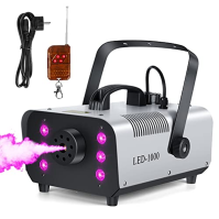 Katomi 1000W Fog Machine s DMX Controllable, 6 LED RGB Effect Light Smoke Machine, Fog Smoke Machine s rádiovým dálkovým ovládán