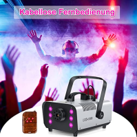 Katomi 1000W Fog Machine s DMX Controllable, 6 LED RGB Effect Light Smoke Machine, Fog Smoke Machine s rádiovým dálkovým ovládán