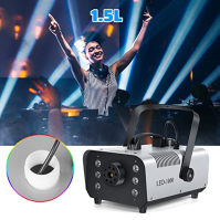 Katomi 1000W Fog Machine s DMX Controllable, 6 LED RGB Effect Light Smoke Machine, Fog Smoke Machine s rádiovým dálkovým ovládán