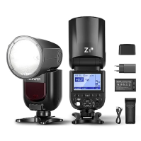 NEEWER Z1-C TTL blesk Speedlite s kulatou hlavou pro digitální zrcadlovky Canon, 76Ws 2,4G 1/8000s HSS, 10 úrovní LED modelovací