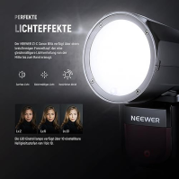 NEEWER Z1-C TTL blesk Speedlite s kulatou hlavou pro digitální zrcadlovky Canon, 76Ws 2,4G 1/8000s HSS, 10 úrovní LED modelovací