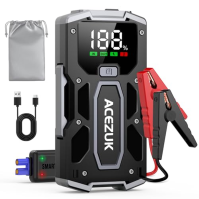 ACEZUK Jump Starter Powerbank 3000A 12V (do 7,0L benzínu nebo 5,5L nafty) Jump Starter do auta s LED svítilnou, velkou obrazovko