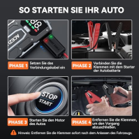 ACEZUK Jump Starter Powerbank 3000A 12V (do 7,0L benzínu nebo 5,5L nafty) Jump Starter do auta s LED svítilnou, velkou obrazovko