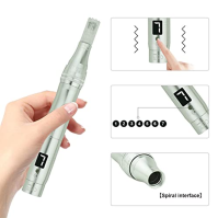 TBPHP M1 Electric Derma Beauty Pen Professional at-Home Kit s 12 ks náhradních kazet (stříbrná)