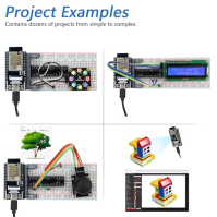 FREENOVE Ultimate Starter Kit pro ESP32-WROVER (včetně) (kompatibilní s Arduino IDE), bezdrátová palubní kamera, Python C, 814 s