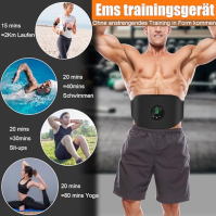 Tosucs EMS břišní svalový trenažér elektrický, EMS tréninkové zařízení, Power abs Stimulator Stimulateur musculaire USB Recharge