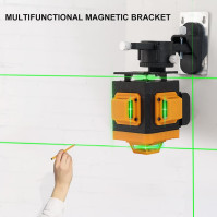 Laserový nivelátor 360° x 4D s automatickým samovyrovnáváním, zelený paprsek křížového laserového nástroje