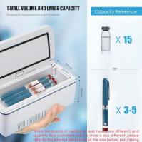 CGOLDENWALL Inzulínové chladicí cestovní pouzdro 2 ~ 8 ℃ Diabetická inzulínová lahvička Přenosná chladnička na léky s chladicím 