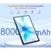 TPZ Tablet 10.36 Zoll, Android 12 Tablet PC s 8(4+4) GB RAM+128GB ROM+ 1TB TF, 8000mAh, 2000x1200 FHD, Octa-Core CPU, 5G+2.4G Wi