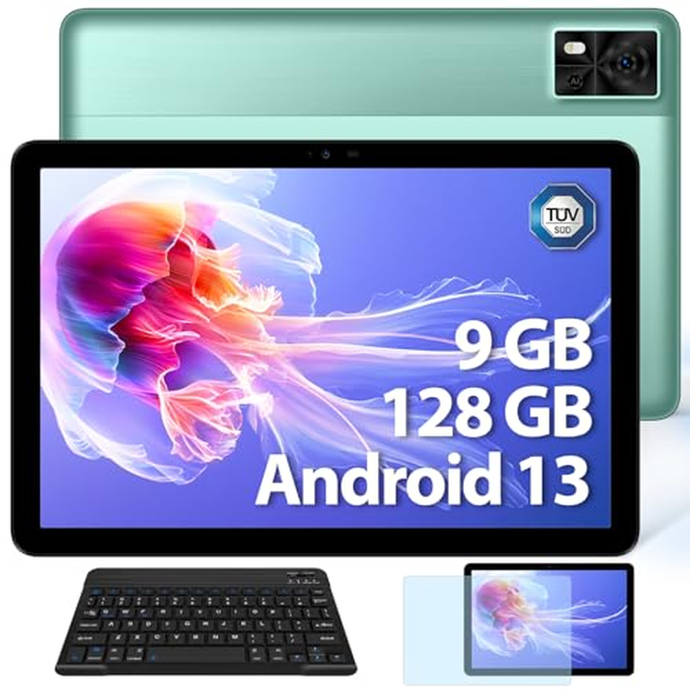 DOOGEE T10E Tablet 10", Android 13 Tablet, 9GB + 128GB/1TB, Baterie 6580mAh, Osmijádrový 4G LTE Dual SIM Tablet, Widevine L1, 8M