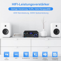 HiFi zesilovač AK45 Mini Bluetooth stereo audio zesilovač přijímač 12V/ 220V 400W 2 kanály digitální zesilovač zvuku zesilovač z