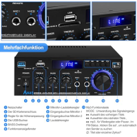 HiFi zesilovač AK45 Mini Bluetooth stereo audio zesilovač přijímač 12V/ 220V 400W 2 kanály digitální zesilovač zvuku zesilovač z