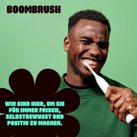 Elektrický zubní kartáček BOOMBRUSH Sonic Toothbrush s 90denní baterií včetně 5 náhradních hlavic - bílý