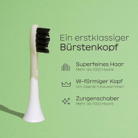 Elektrický zubní kartáček BOOMBRUSH Sonic Toothbrush s 90denní baterií včetně 5 náhradních hlavic - bílý