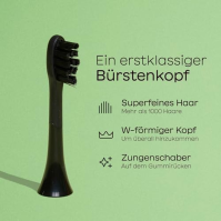 BOOMBRUSH Elektrický zubní kartáček Sonic Toothbrush s 90denní baterií včetně 5 náhradních hlavic - černá