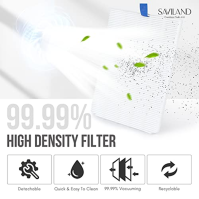 Saviland Nail Dust Collector Machine with Reusable Filter - 80W Powerful Nail Vacuum Fan Electric Dust Collector Cleaner Manicur