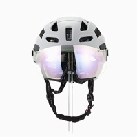 uvex finale visor V, bezpečná městská přilba unisex, s hledím, včetně LED světla, matný papyrus, 56-61 cm