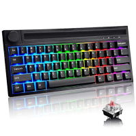 60% Mechanická herní klávesnice typu C Kabelová/bezdrátová Bluetooth 19 Chroma RGB podsvícení Nabíjecí 4400mAh Multimediální kno