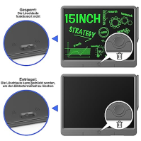 Wicue LCD tablet na psaní 15palcový elektronický tablet na kreslení a psaní pro batolata stíratelný tablet na kreslení jako dáre