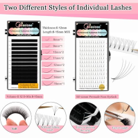 Sada na prodlužování řas, Missicee New Upgrade 328 Piece Set Lash Extension Kit s hlavou figuríny 0.3s Fast Dry Glue USB Eyelash