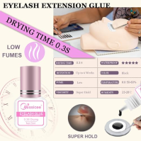 Sada na prodlužování řas, Missicee New Upgrade 328 Piece Set Lash Extension Kit s hlavou figuríny 0.3s Fast Dry Glue USB Eyelash