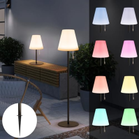 light to hope Bezdrátová stolní lampa Stojací lampa 2 v 1 Teplá bílá a RGB Stmívatelná IP44 Vodotěsná venkovní stojací lampa pro