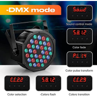 U`King 2PCS dobíjecí LED Par reflektory, RGB 36 LED pódiové světlo s dálkovým ovládáním a časováním pro svatební DJ diskotéky ak