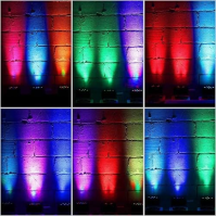 UKing 4PCS LED par light, 72W LED reflektor RGB DMX scénické světlo 7 režimů party světelných efektů s dálkovým ovládáním pro DJ