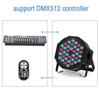 UKing 4PCS LED par light, 72W LED reflektor RGB DMX scénické světlo 7 režimů party světelných efektů s dálkovým ovládáním pro DJ