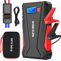 DINKALEN Jump Starter Power Pack, 800A 12V posilovač autobaterie Jump Starter (do 6L benzínových/5L naftových motorů) s LCD disp