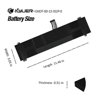K KYUER GKIDT-03-17-3S2P-0 Baterie pro notebook Adata XPG Xenia 15 Schenker XMG Fusion 15 XFU15L19 15-l19fbm Eluktronics MAG-15 