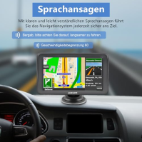 AWESAFE Bluetooth navigační zařízení pro osobní automobily, 7" dotykový displej, GPS navigace pro nákladní automobily, 2023 map 