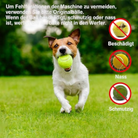 Rawhui Dog Ball Thrower Automatická interaktivní hračka pro psy s 6ks tenisových míčků pro malé a střední psy