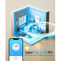 oneisall 5l automatické krmítko pro kočky se 2 miskami, inteligentní krmítko pro kočky 5G/2.4G WiFi, snadné ovládání pomocí APP,