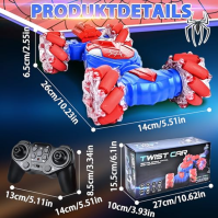 FORMIZON Dálkově ovládané auto od 3 do 12 let, RC auto pavouk s LED světlem, sprej, hudba, 2,4 GHz monster truck pavouk venkovní